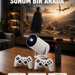 10.000 Oyun Destekli, Çift Kollu 4K Projeksiyon – HDMI, USB, AUX, Ethernet Yok Yeni Nesil