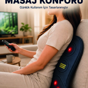 Ergonomik Isıtmalı Bel Masaj Minderi Sırt Destek Minderi