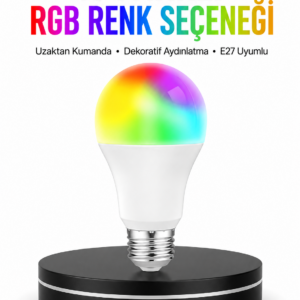 Renk Değiştiren RGB LED Ampul 16 Renk Uzaktan Kumandalı 2025 Model