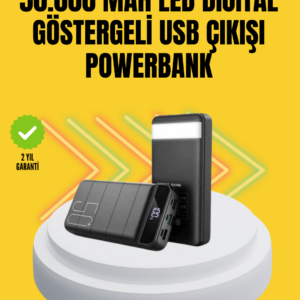 Profesyonel 50.000 mAh Powerbank – Aynı Anda Birden Fazla Cihaz Şarj Eden, Dayanıklı ve Güvenli Taşınabilir Şarj Cihazı