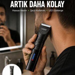 Erkek Saç ve Sakal Kesme Makinesi – Su Geçirmez, Sessiz Motorlu Yeni Nesil