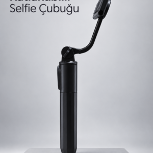 Uzaktan Fotoğraf Çekimi İçin Döndürülebilir Telefon Tutuculu Selfie Çubuğu