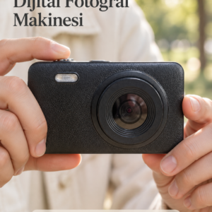 Günlük ve Seyahat Kullanımına Uygun Ekranlı Siyah Fotoğraf Makinesi