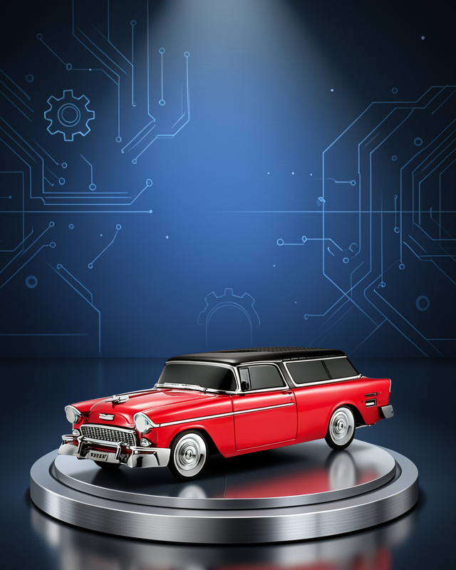 Retro Araba Şekilli Kablosuz Bluetooth Hoparlör UCZZZWS1955-1