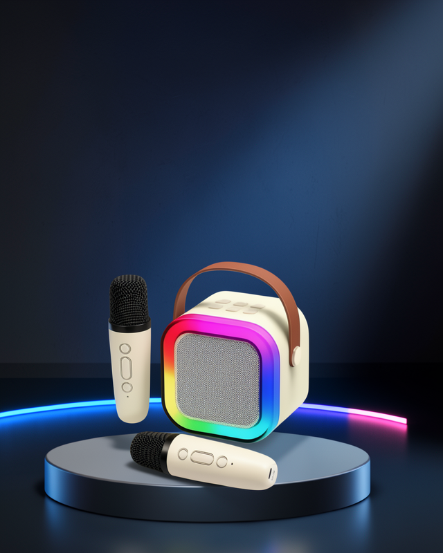Taşınabilir Bluetooth Karaoke Hoparlör 2400 mAh Batarya XUCZ2MİKROFONLUSPEAKER-1