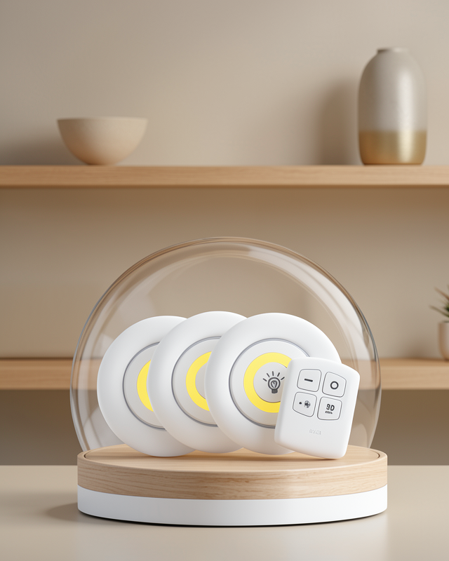 Kablosuz LED Spot Lamba 3'Lü Set XUCZ3LÜLAMBA-2
