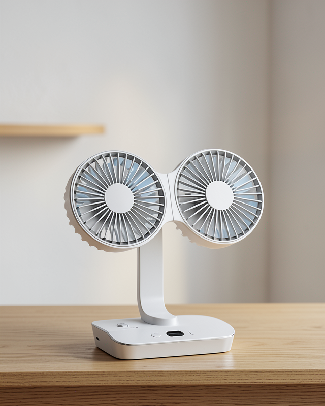 Çift Kafalı Sessiz USB Şarjlı Fan UCZZZSP01FAN