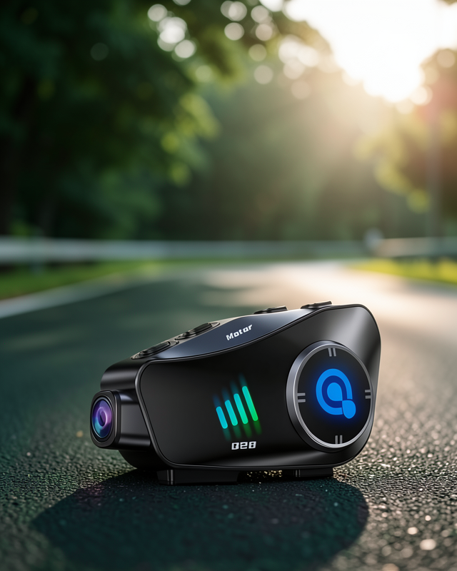 Kameralı Motosiklet Kask Kulaklığı 45 Saat Müzik IPX6 Su Geçirmez