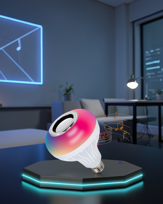 LED Ampul E27 Duy Tipi 12W RGB Bluetooth Hoparlör XUCZLAMBAHOPARLÖRRR-3