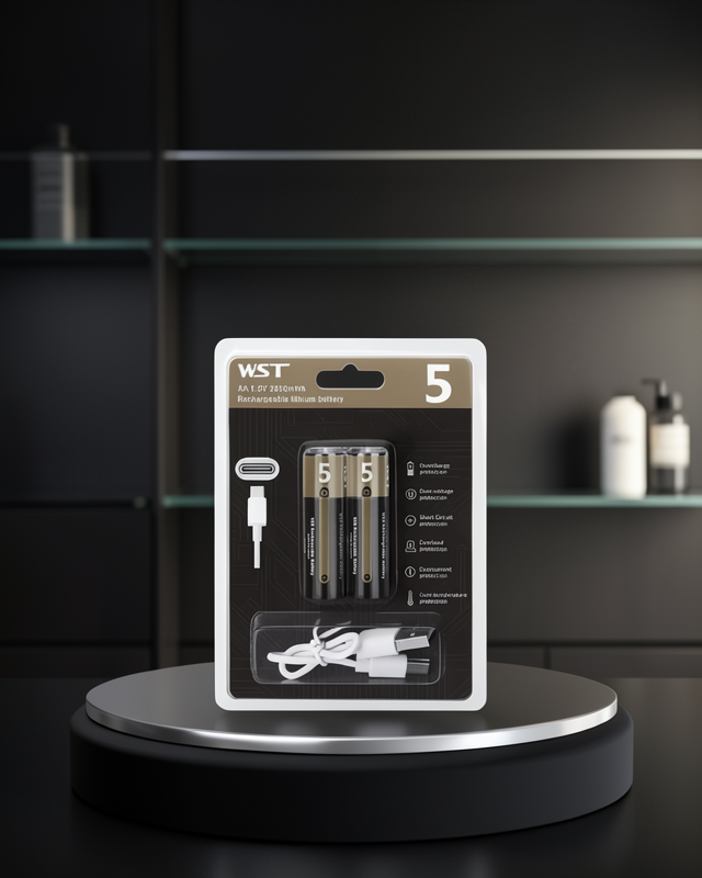 AA Lityum Pil 1.5V Çiftli Paket Type-C Şarjlı Model: UCZZZSAATPİLİ-2