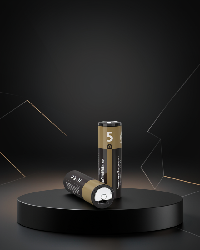 Şarjlı AA Lityum Pil USB Type-C Girişli 3200mWh (2'li Paket)