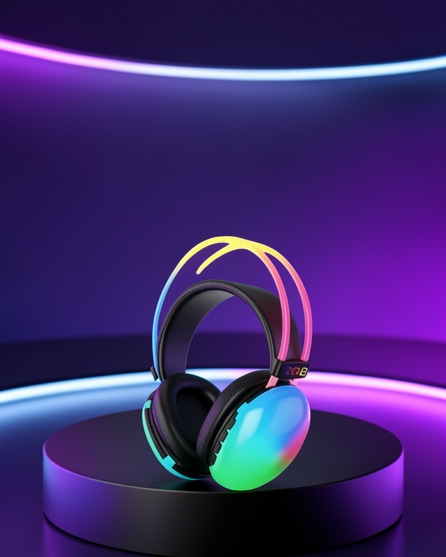 Kablosuz RGB Aydınlatmalı Oyuncu Kulaklık XUCZPG580KULAKLIKKKKKKK