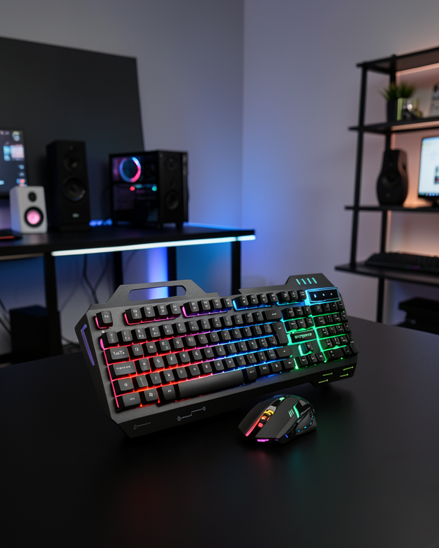 Mekanik Klavye Mouse Set LED Aydınlatmalı XUCZPG8018KLAVYEEEEE-5