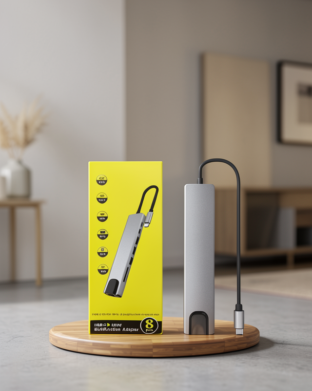 Type-C Hub 2×USB3.0, SD/MS, 4K HDMI ve RJ45 Model: XUCZMACBOOKÇEVİRİCİİİİİİ-4