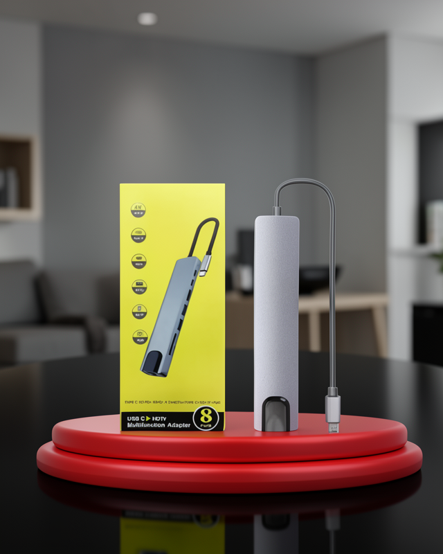 USB-C Çoklu Port Hub 4K HDMI Çıkışı Gigabit Ethernet