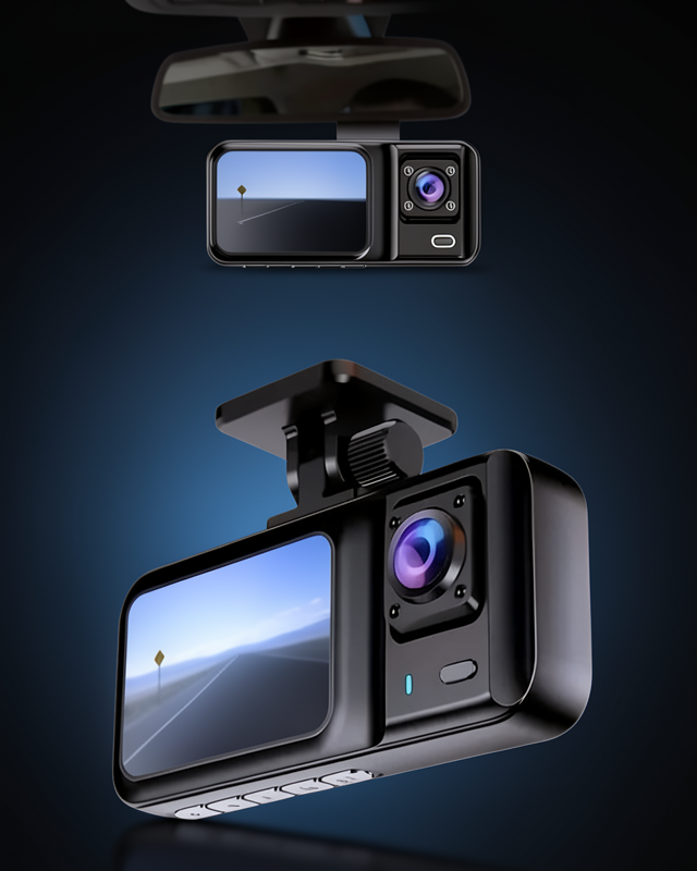 3 Kamera 1080p Araç DVR 2 İnç IPS Ekran UUCZZZDVRARAÇİÇİKAMERAAA6