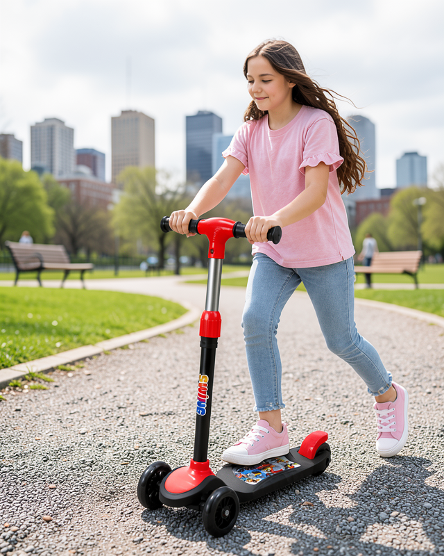 3 Tekerlekli Denge Destekli Ayarlanabilir Gidonlu Çocuk Skuteri UCZZCNSSCOOTER-1