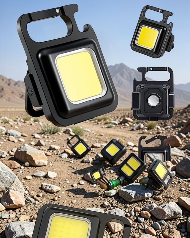 Mini USB Şarjlı LED El Feneri Taşınabilir Çok Fonksiyonlu