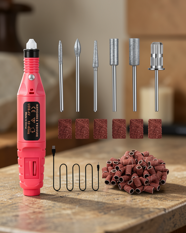 Elektrikli Tırnak Törpü Seti 12V UUCZZZELEKTRİKLİMANİKÜRSETİİİİ3