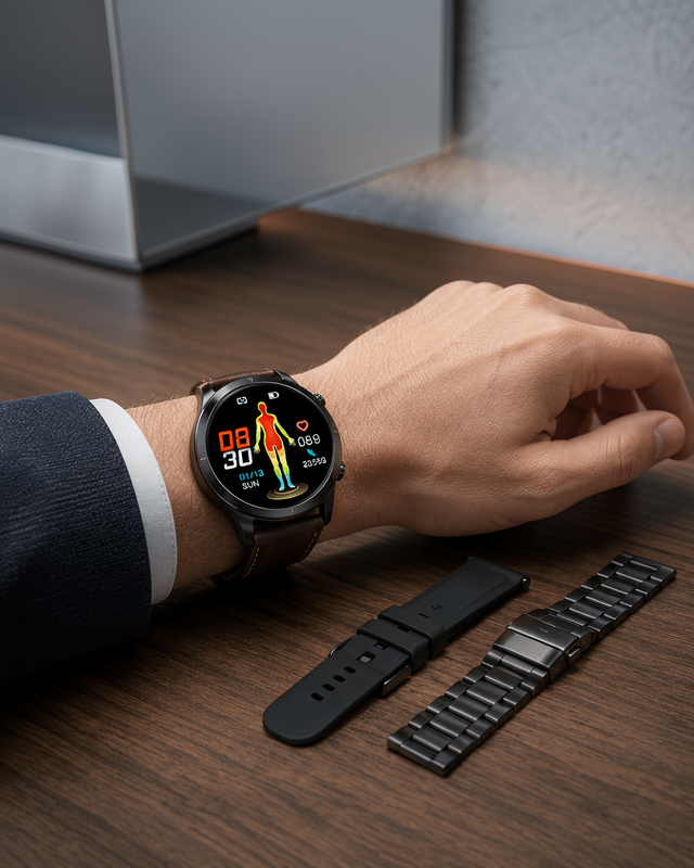 Akıllı Saat AMOLED Ekran 3 Kordonlu Suya Dayanıklı XUCZZZRW34AKILLISAAT-3