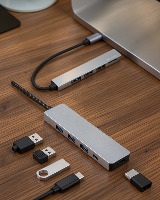 USB Type-C 8 Girişli Hub Dönüştürücü UUCZMACBOOKÇEVİRİCİ1