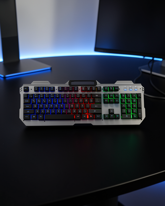 Oyuncu Klavye-Mouse Seti RGB Işıklı Q Tuş Dizilimi UUCZPG8018KLAVYE3