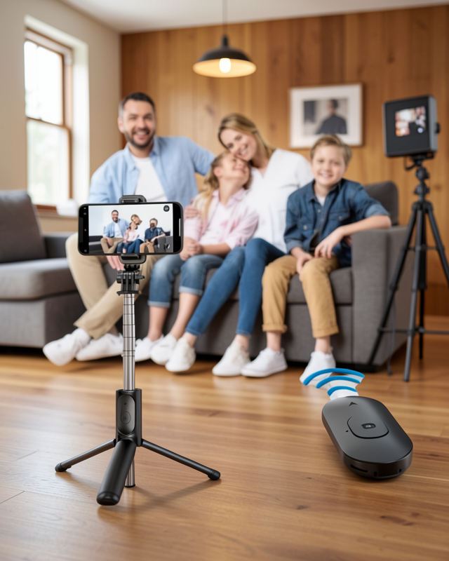 Kumandalı 360 Derece Dönebilen Tripod Telefon Tutucu UUCZSELFİEÇUBUĞU3