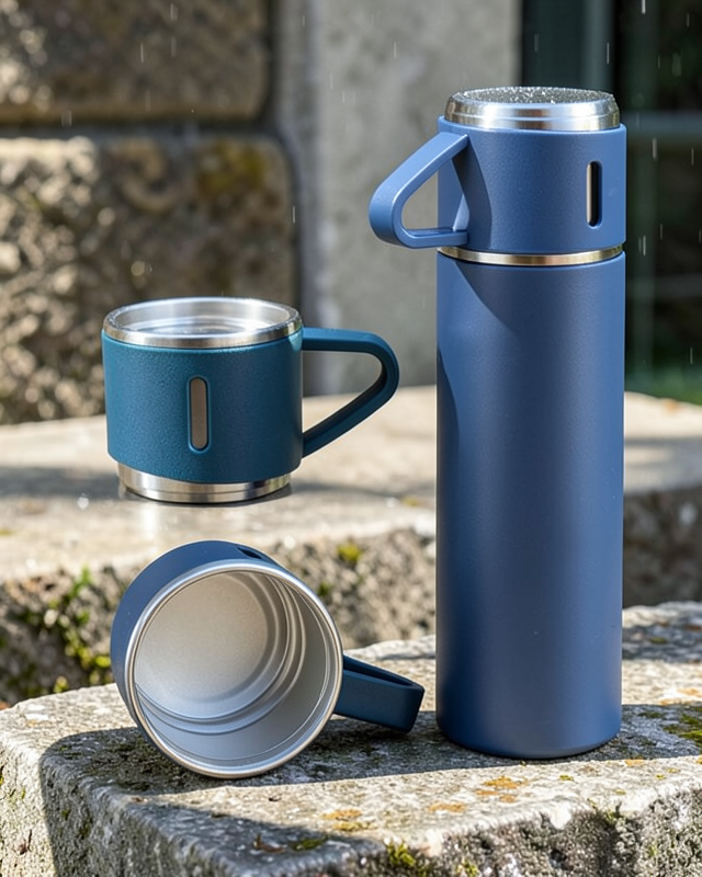 3'lü 500 ml Kapasiteli Vakumlu Basınçlı Termos Seti UUCZTERMOSSETİ3