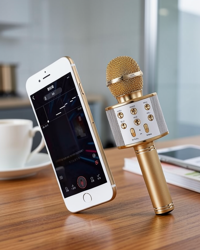 Şarjlı Karaoke Mikrofon USB Bellek Destekli UUCZKARAOKEMİKROFON4
