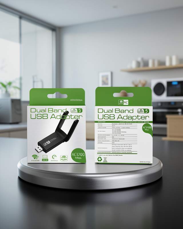 Çift Bant USB WiFi Adaptör 1200 Mbps UCZZZWİFİADAPTÖR-4