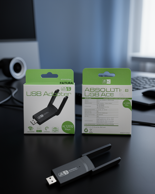 USB 3.0 Kablosuz Adaptör 2.4GHz ve 5GHz Destekli UCZZZWİFİADAPTÖR-1