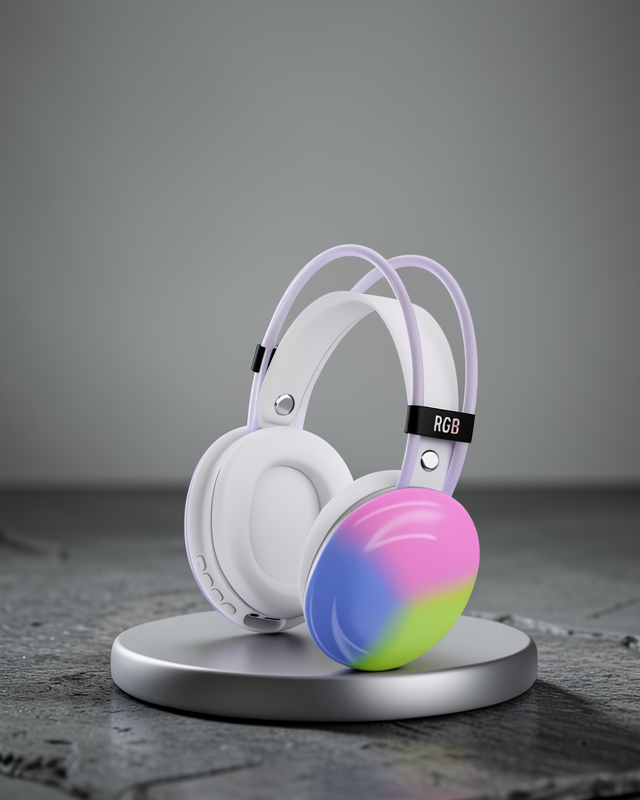 Kablosuz Kulak Üstü Bluetooth Kulaklık RGB Işıklı UCZZZPG580KULAKLIKKKKKKK1