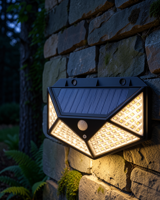 Güneş Enerjili 100 LED Bahçe Lambası XUCZZZDUVARLAMBASI-2-1
