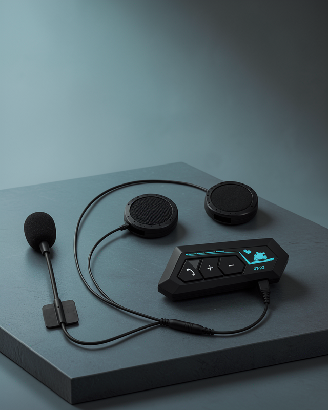 Kablosuz Kask Kulaklığı BT22 - Bluetooth 5.0, Su Geçirmez, 500 mAh Batarya