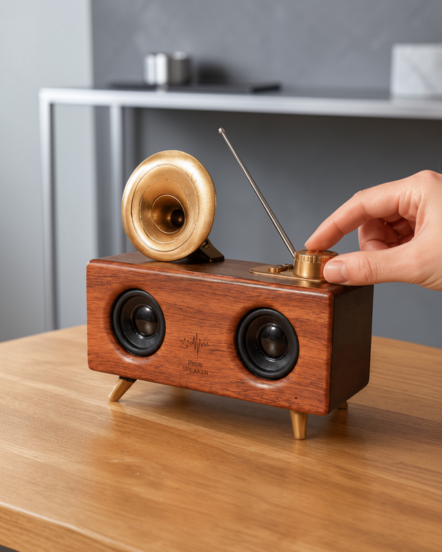 Nostaljik Gramofon Bluetooth Hoparlör XUCZZZB6SPEAKER-2-1