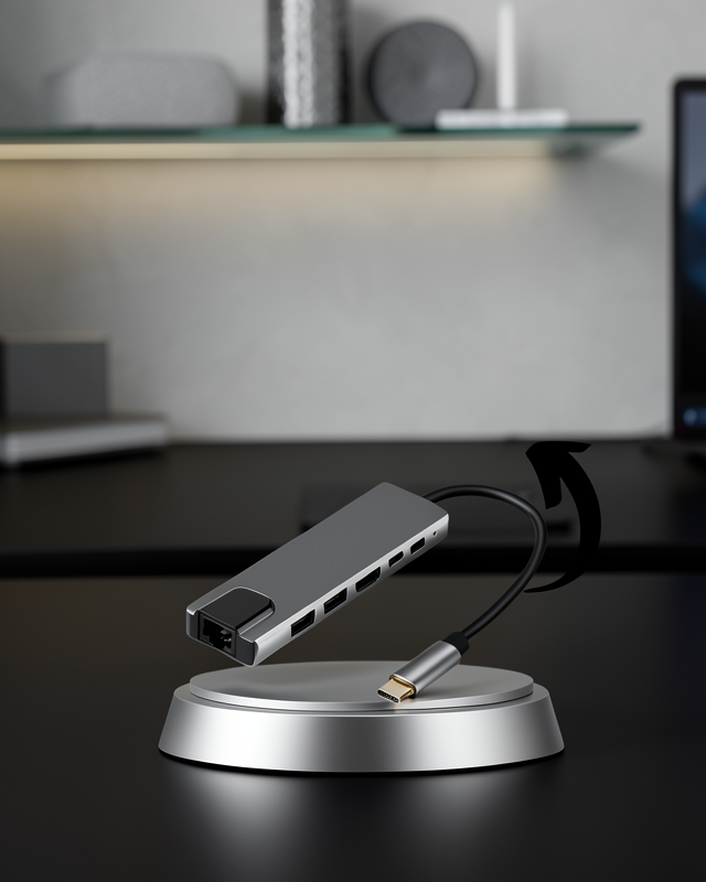 USB Type-C 8 In 1 Hub Dönüştürücü UCZMACBOOKÇEVİRİCİ1