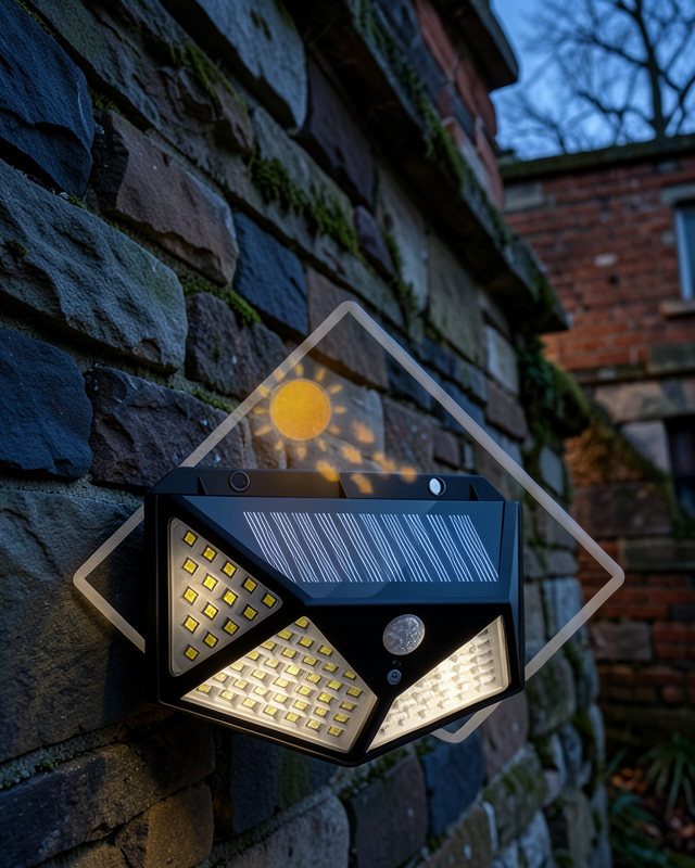 Bahçe Lambası Sensörlü 100 Led UCZDUVARLAMBASI2