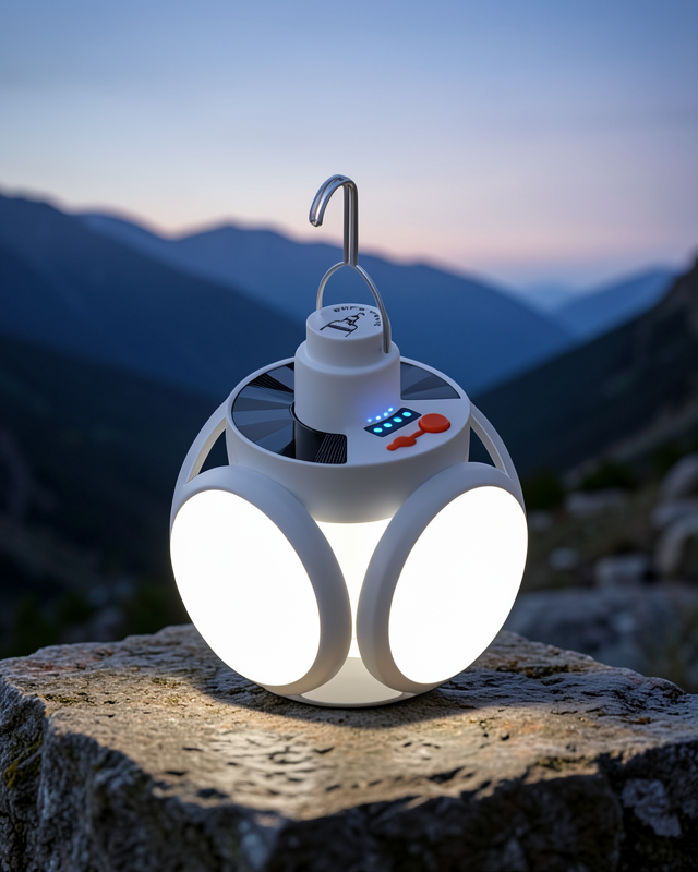 Güneş Enerjili Katlanabilir LED Kamp Lambası UCZ5KANATLIILAMBAA2