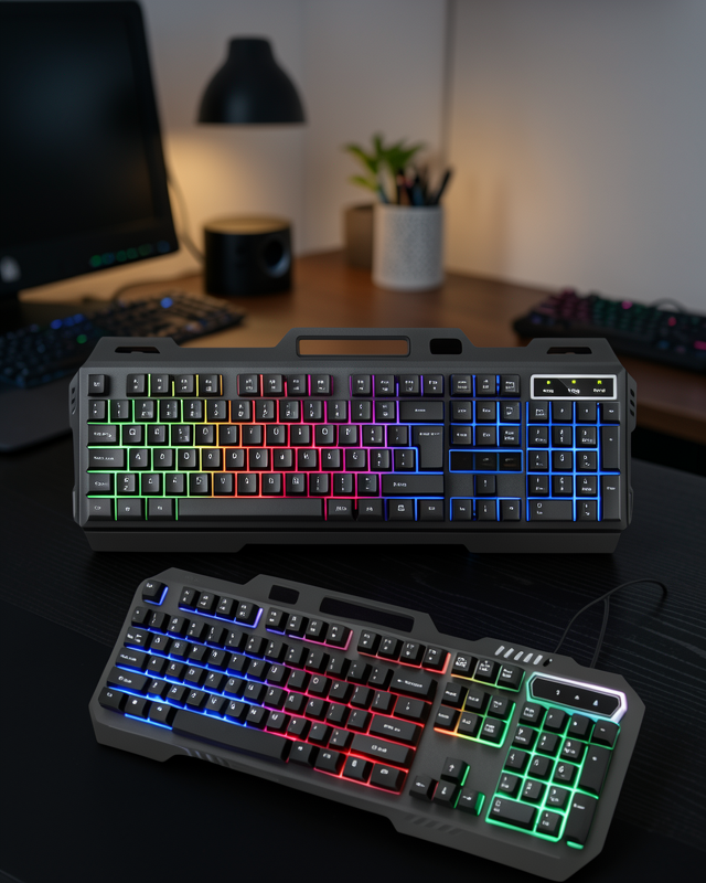 Kablolu RGB Işıklı Klavye ve Mouse Seti UCZPG8018KLAVYE2