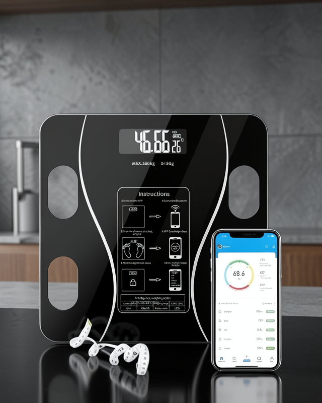 Akıllı Tartı Bluetooth'lu Vücut Analizi Yeni Nesil UCZTF1072TARTI1
