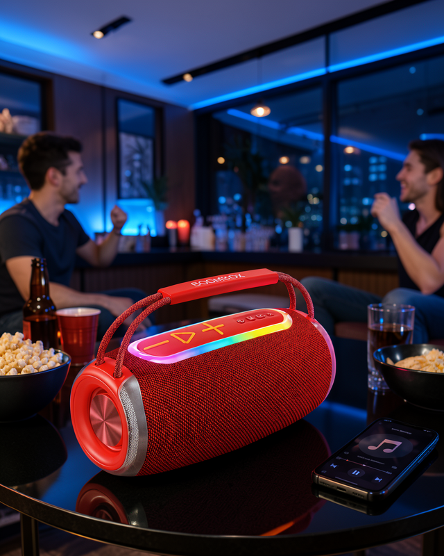 Bluetooth 5.3 Hoparlör 20W RMS Çift Sürücülü RGB Işık XUCZX360SPEAKER-1-1