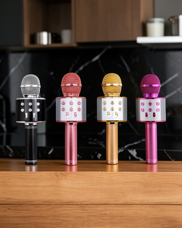 Şarjlı Karaoke Mikrofon USB Bellek Destekli UCZKARAOKEMİKROFON4