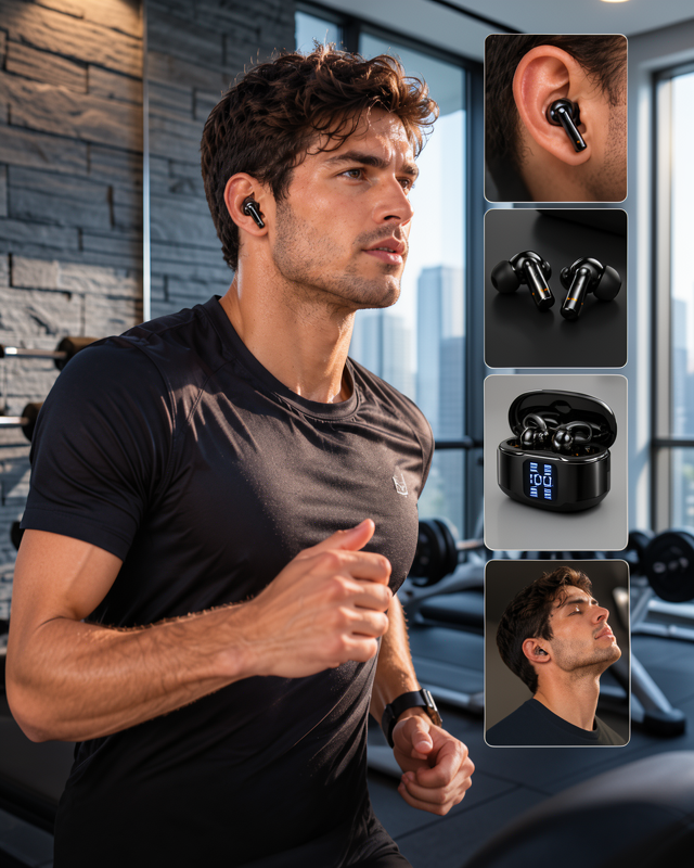 Küpe Tasarımı 4 Kulaklıklı TWS Bluetooth Kulaklık Seti PGJ99KULAKLIK-3