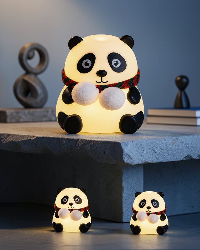 Renk Değiştiren Panda Silikon Gece Lambası bwr30renkdegıstırenpanda