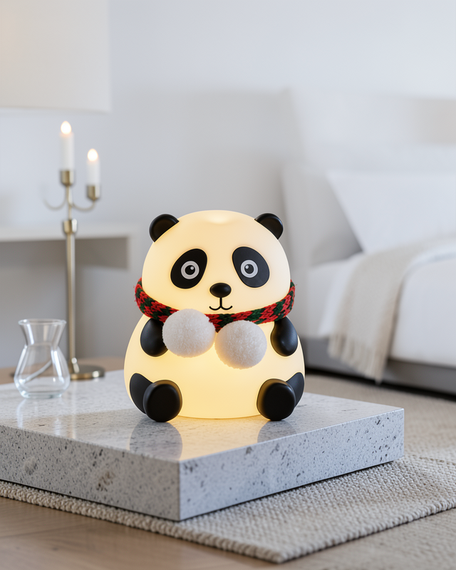 Panda Şeklinde Renkli Işık Gece Lambası bwr30renkdegıstırenpanda-1