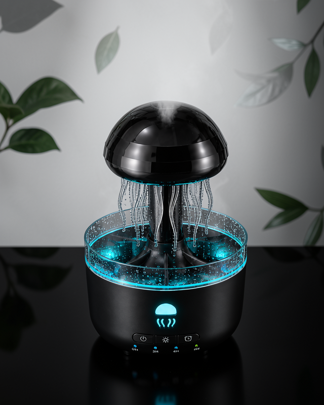 Ultrasonik Nemlendirici 1 Litre RGB Işıkli Aromaterapi Difüzörü