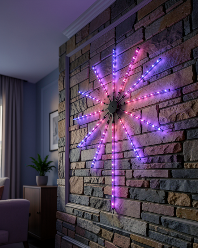 RGB Fireworks LED Duvar Işığı Telefon Kontrollü UCZZDP626IŞIK-4