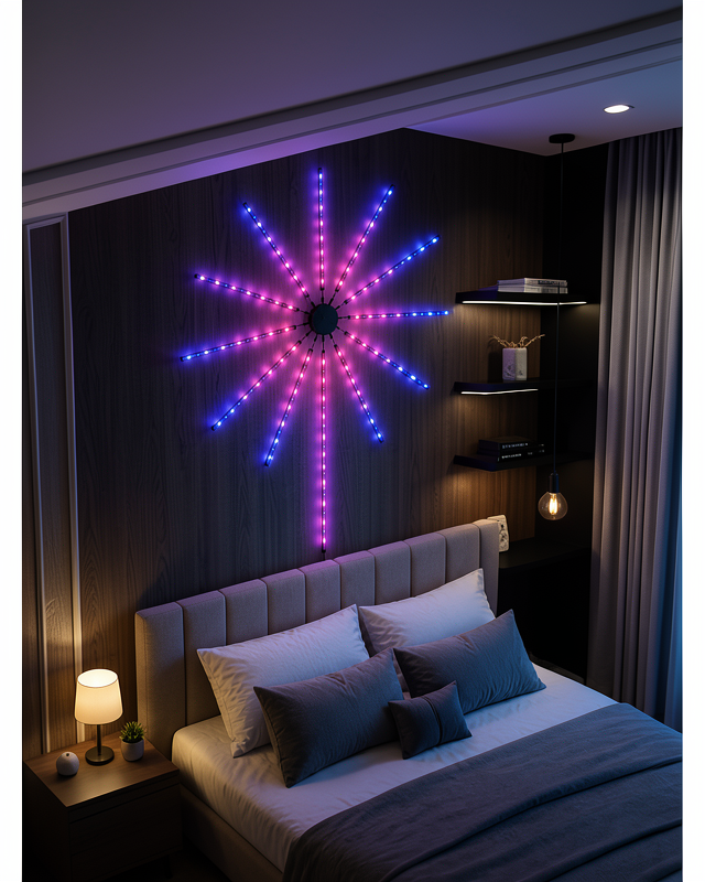 RGB Fireworks LED Duvar Lambası UCZZDP626IŞIK-2