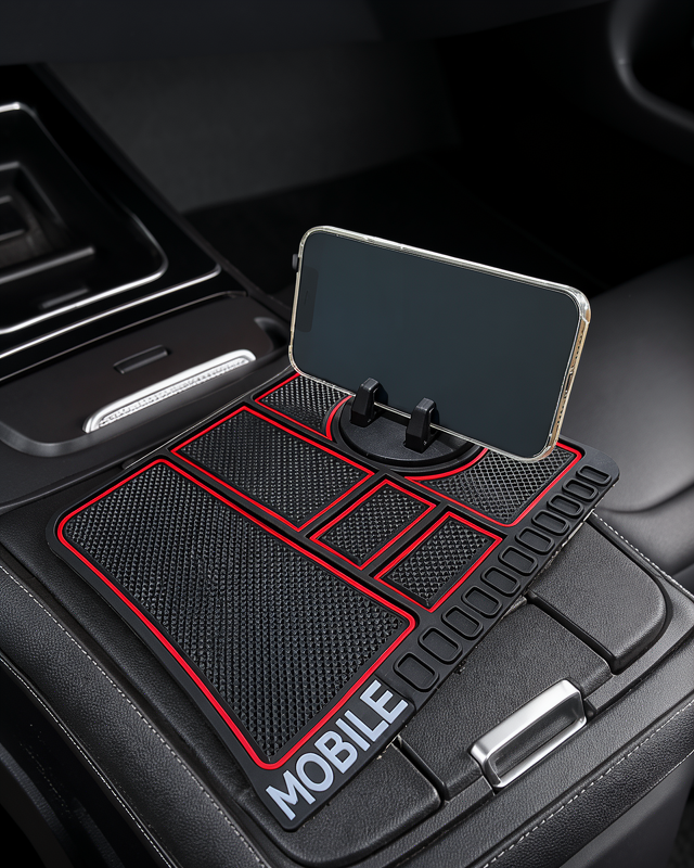 Araç Konsolu Telefon Standlı Silikon Organizer Mat UCZZNUMARATORPAD-5