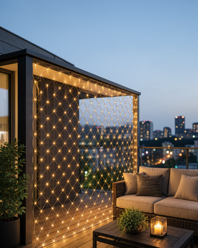 3x3 Metre LED Işık Ağı İç ve Dış Mekân Kullanımı UCZZ3MAĞLED-4